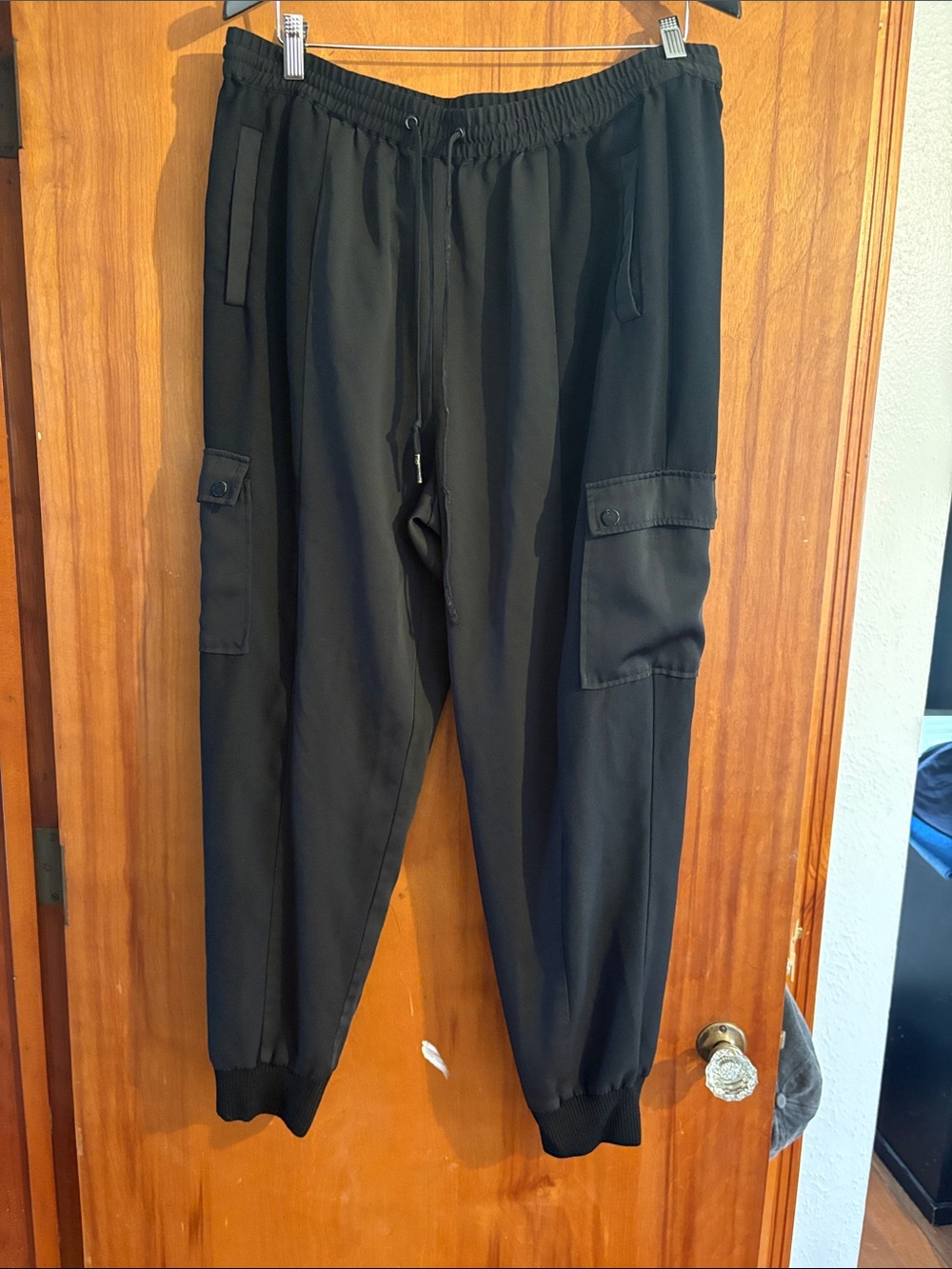 AllSaints Black Cargo Joggers